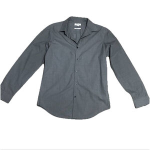 Men's Calvin Klein Slim Fit Button Down Shirt Size S Gray